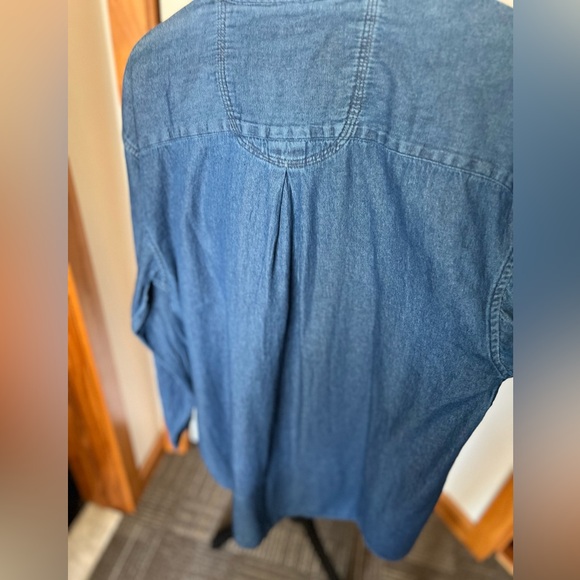 NWT retro Civilian Heritage traditional Irish Grandfather Shirt. M denim - Picture 13 of 16